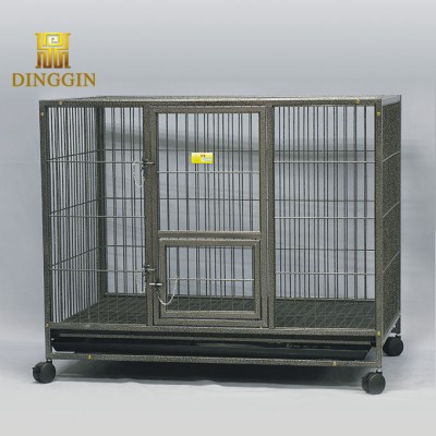 large metal square dog crate